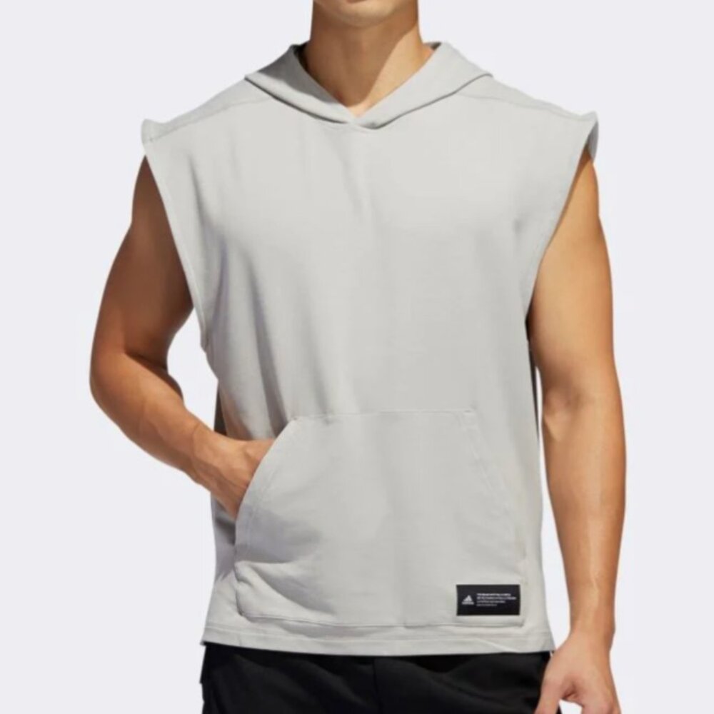 Adidas Performance Fit Gray Sleeveless Hoodie